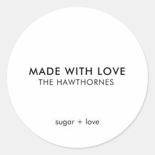 Sticker Rond Moderne Minimaliste Personnalisé Fabriqué Avec Amo