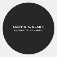 Moderne minimaliste Plain Élégant noir & blanc