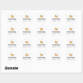 Sticker Rond Moderne personnalisé Pretzel Mariage Faveur (Feuille)