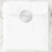 Sticker Rond Moderne professionnel unique gris métallique (Sac)