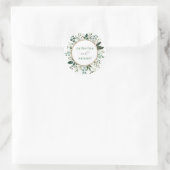 Sticker Rond Moderne + Propre Botanique Verdure Jardin Mariage (Sac)