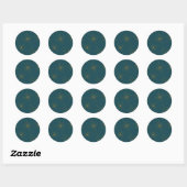 Sticker Rond Moderne, simple, cool, abstraction lumière tendanc (Feuille)