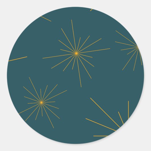 Sticker Rond Moderne, simple, cool, abstraction lumière tendanc (Devant)