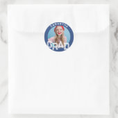Sticker Rond Moderne Simple High School - Photo Graduation (Sac)