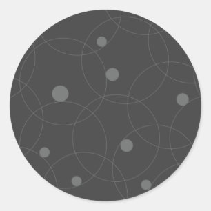 Sticker Rond Moderne, simple, ludique, amusant motif de cercles