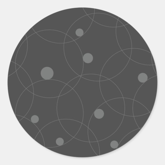 Sticker Rond Moderne, simple, ludique, amusant motif de cercles (Devant)