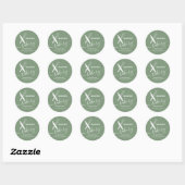 Sticker Rond Moderne simple rouleau professionnel whisky (Feuille)