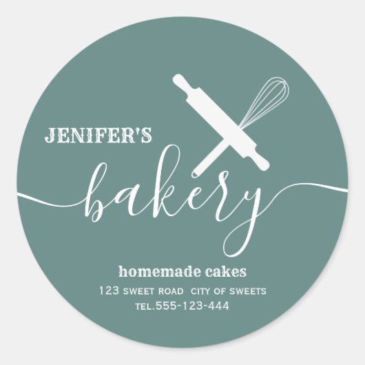 Sticker Rond Moderne simple rouleau professionnel whisky Clas (Devant)