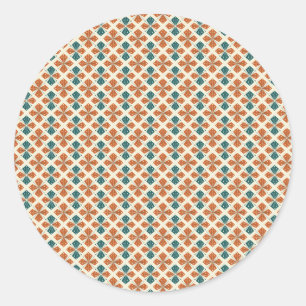 Sticker Rond Moderne Sophistiqué du Milieu du Siècle Étoile Ato