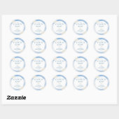 Sticker Rond Moderne sur nuage 9 Baby shower Favoriser (Feuille)