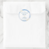Sticker Rond Moderne sur nuage 9 Baby shower Favoriser (Sac)