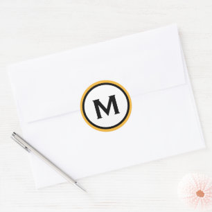 Sticker Rond Moderne Tendance Téméraire Jaune moutarde