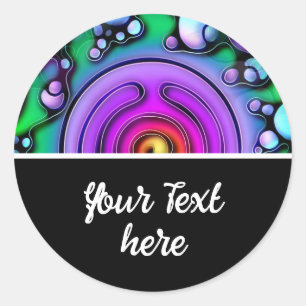 Sticker Rond Modes de vie - Art Neurographique Motif 2