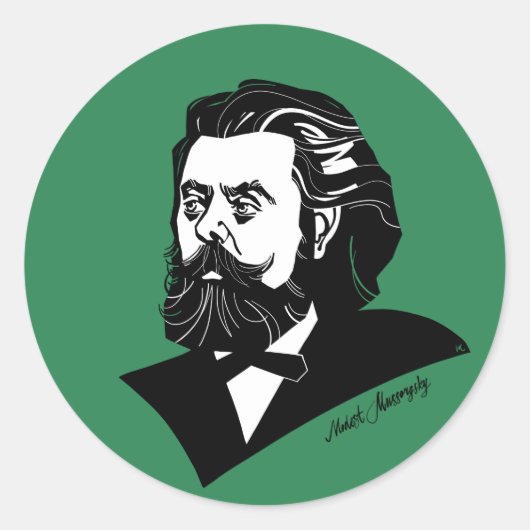 Sticker Rond Modeste Mussorgsky (Devant)