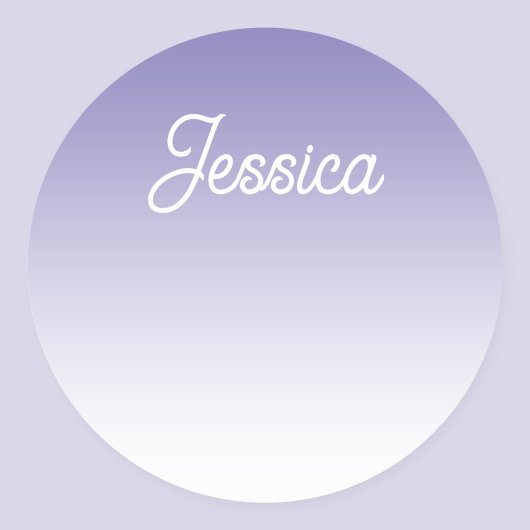 Sticker Rond (Modifiable) Ombre couleur violet clair et votre t