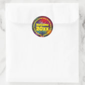 Sticker Rond Modifier l'année Modifier le texte Ajouter le nom  (Sac)