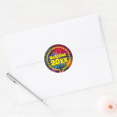 Sticker Rond Modifier l'année Modifier le texte Ajouter le nom  (Enveloppe)