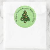 Sticker Rond Modifier le nom Texte correspondant Arbre de Noël (Sac)