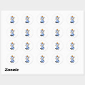 Sticker Rond Moehog Blue (Feuille)