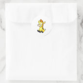 Sticker Rond Moehog jaune (Sac)