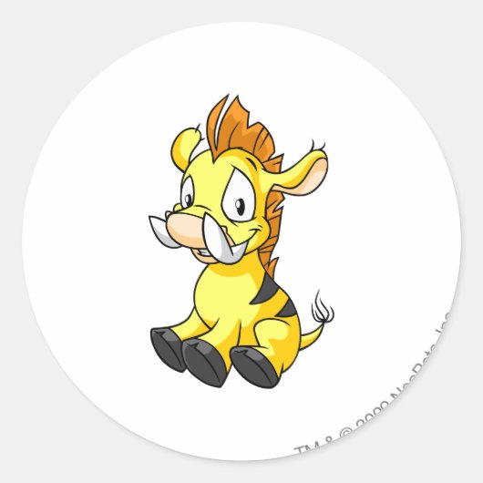 Sticker Rond Moehog jaune (Devant)