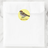 Sticker Rond moineau (Sac)