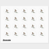 Sticker Rond moineau (Feuille)