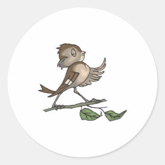 Sticker Rond moineau