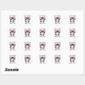 Sticker Rond Moins de gens, plus de chats (Feuille)