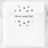 Sticker Rond Moins de pattes de chat de jour (Sac)