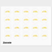 Sticker Rond Moins manger plus prier : Ramadan texte design (Feuille)