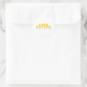 Sticker Rond Moins manger plus prier : Ramadan texte design (Sac)