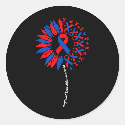 Sticker Rond Mois Congénitale De Sensibilisation Aux Défauts Ca (Devant)