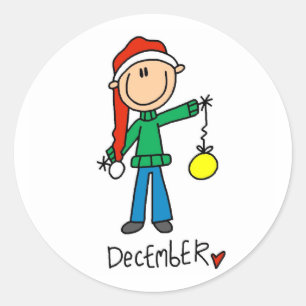 Sticker Rond Mois de décembre