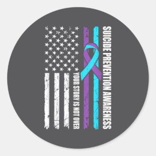 Sticker Rond Mois de la sensibilisation à la prévention du suic