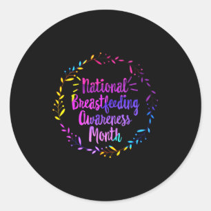Sticker Rond Mois de la sensibilisation à l'allaitement materne
