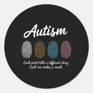 Sticker Rond Mois de la sensibilisation à l'autisme par emprein