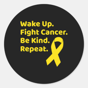 Sticker Rond Mois de la sensibilisation au cancer de l'enfant p