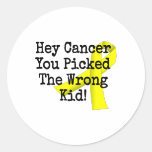 Sticker Rond Mois de la sensibilisation au cancer de l'enfant p