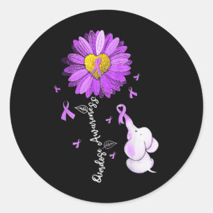 Sticker Rond Mois de la sensibilisation aux surdoses Ruban tour