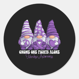Sticker Rond Mois de la sensibilisation aux surdoses Ruban Viol