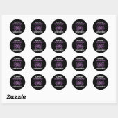 Sticker Rond Mois de la sensibilisation aux surdoses Ruban viol (Feuille)