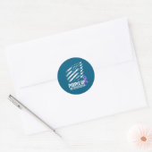 Sticker Rond Mois de l'enfant militaire violet (Enveloppe)