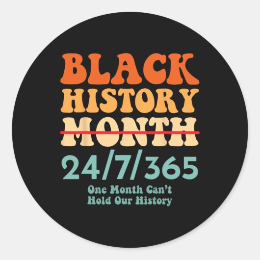 Sticker Rond Mois de l'histoire des Noirs (Devant)