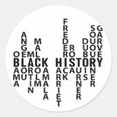 Sticker Rond Mois de l'histoire des Noirs (Devant)