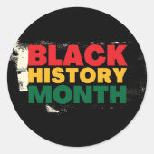 Sticker Rond Mois de l'histoire des Noirs (Devant)
