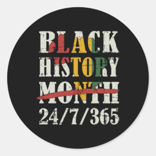 Sticker Rond Mois de l'histoire des Noirs 247365 Avec drapeau d