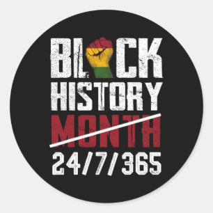 Sticker Rond Mois de l'histoire des Noirs 247365 Cadeaux Afro-A