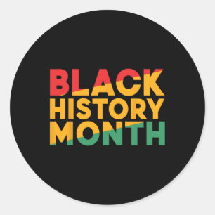 Sticker Rond Mois de l'histoire des Noirs African American Prid