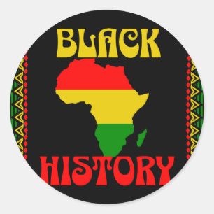 Sticker Rond Mois de l'histoire des Noirs, Afro-Américains